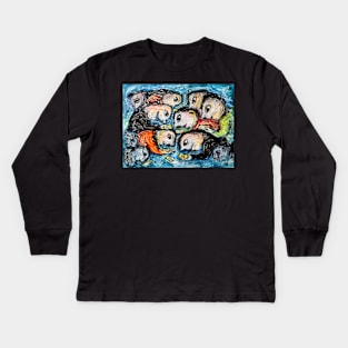 Cellphone Addiction Kids Long Sleeve T-Shirt